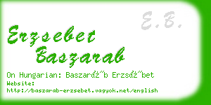 erzsebet baszarab business card